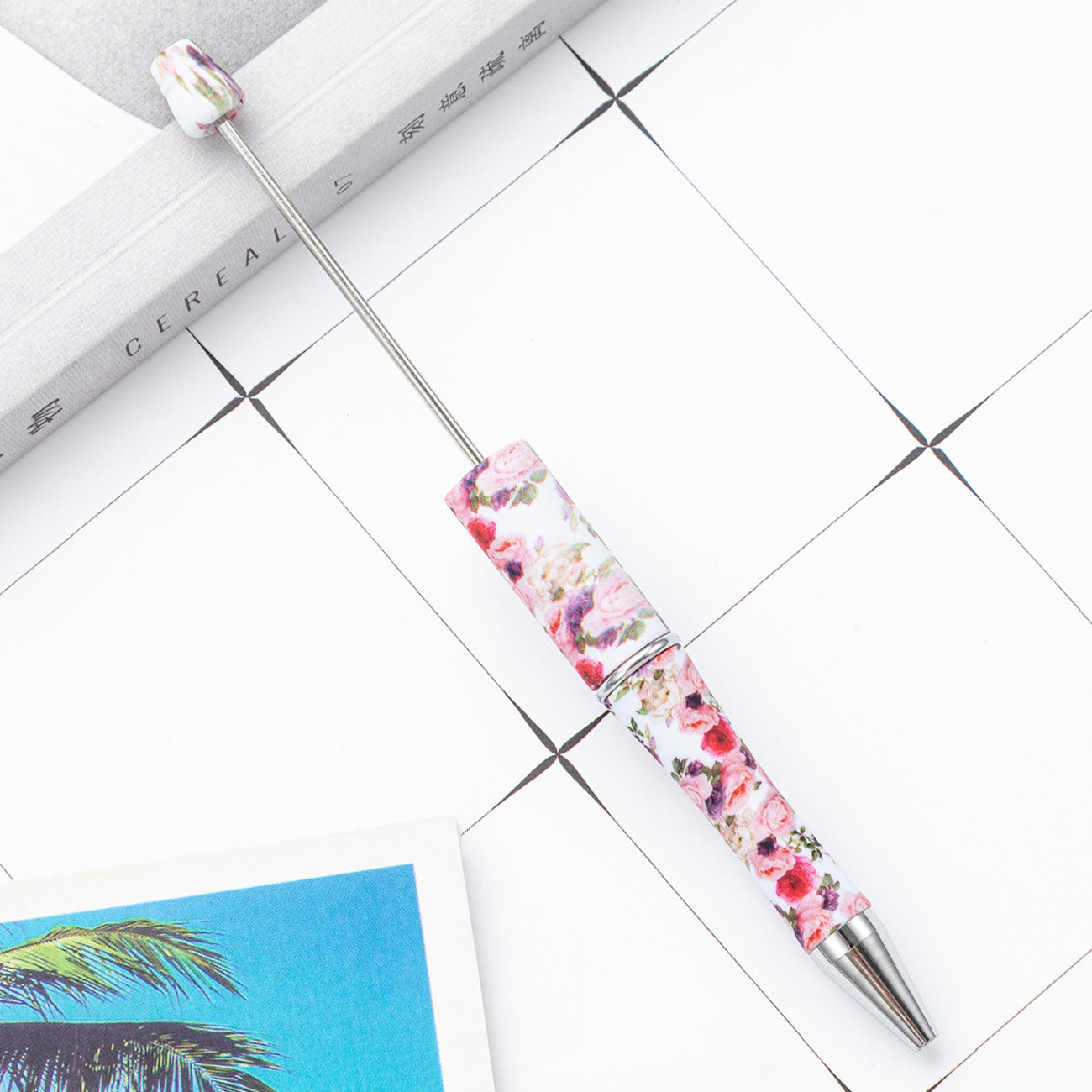 Wholesale 1000pcs Beadable Pens Cow Print Leopard Print Christmas Plastic Pen DIY for Beaded